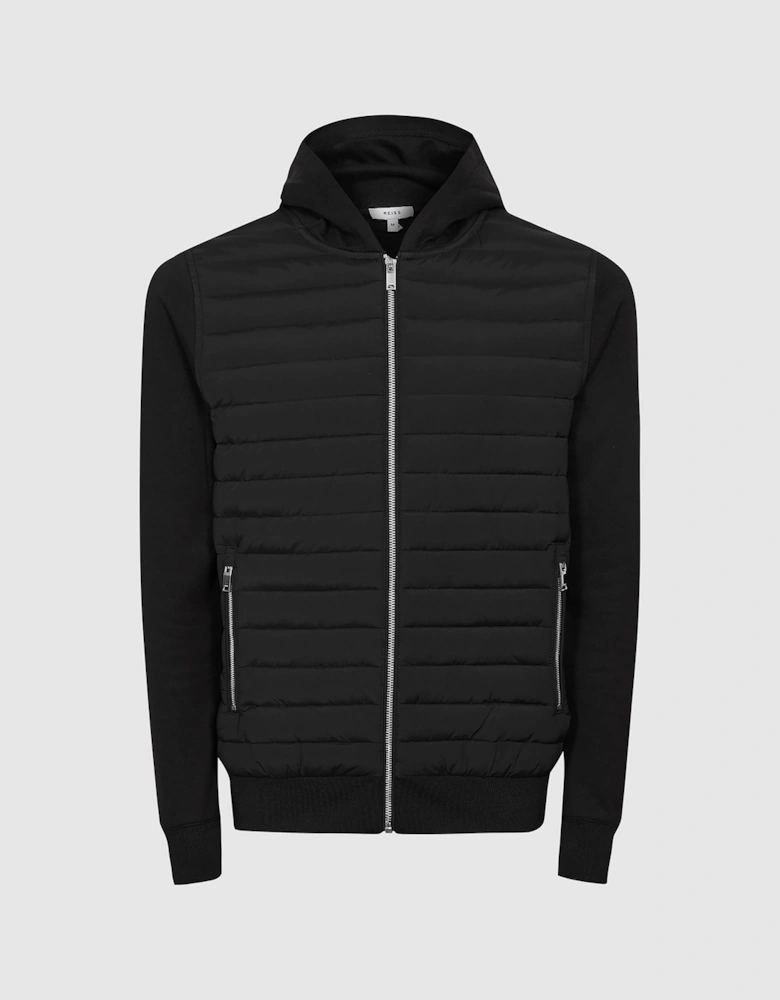 Hybrid Zip Through Quilted Jacket