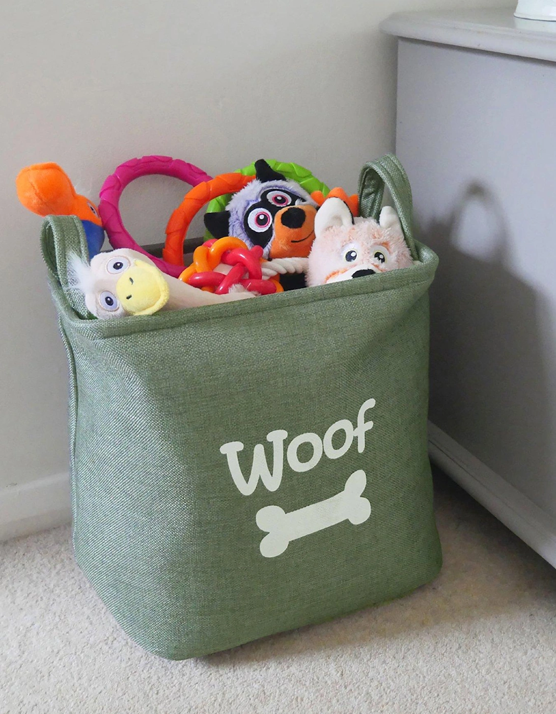 Forest Canvas Pet Toy Basket, 2 of 1