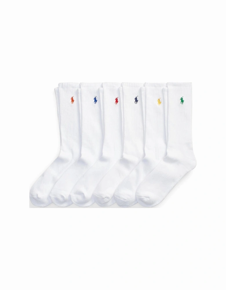 6 Pack Unisex Cotton Crew Sock