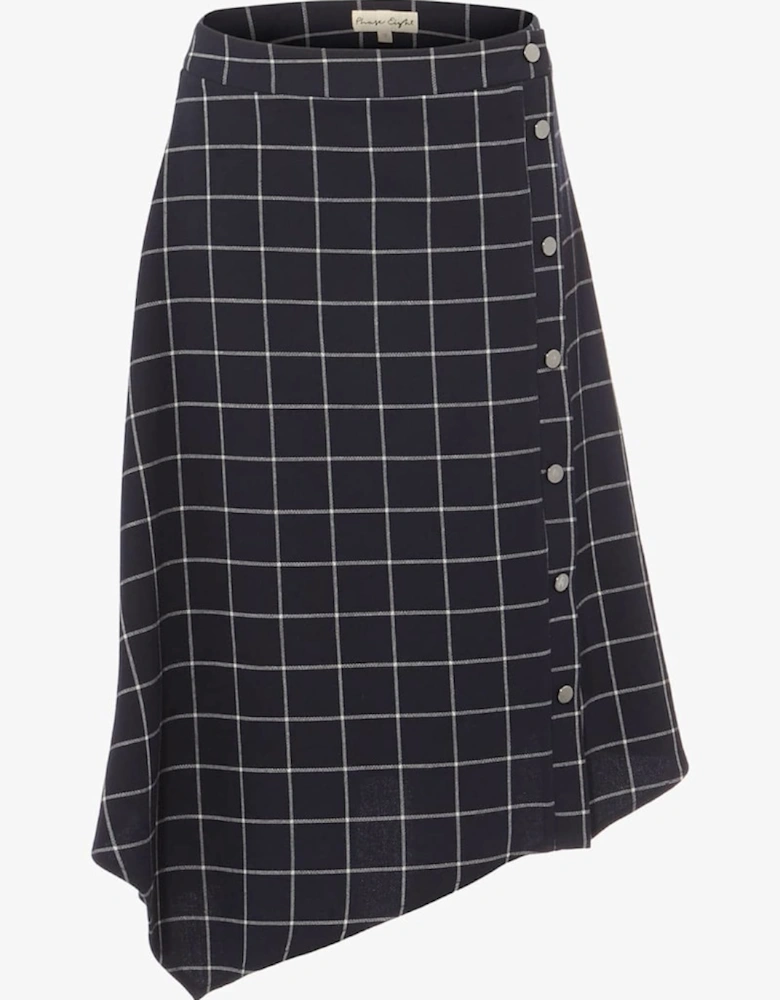 Juin Check Button Skirt