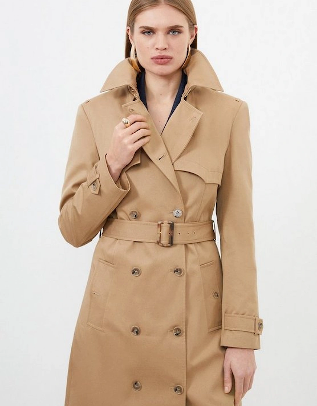 Petite Tailored Belted Trench Coat, 5 of 4