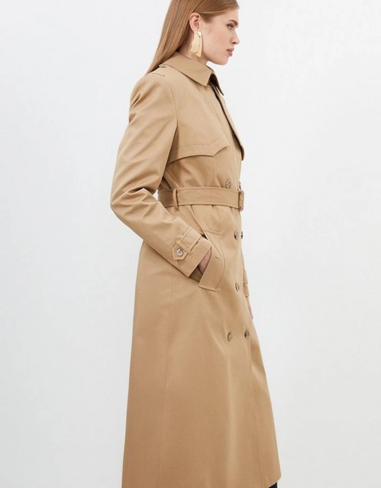 Petite Tailored Belted Trench Coat