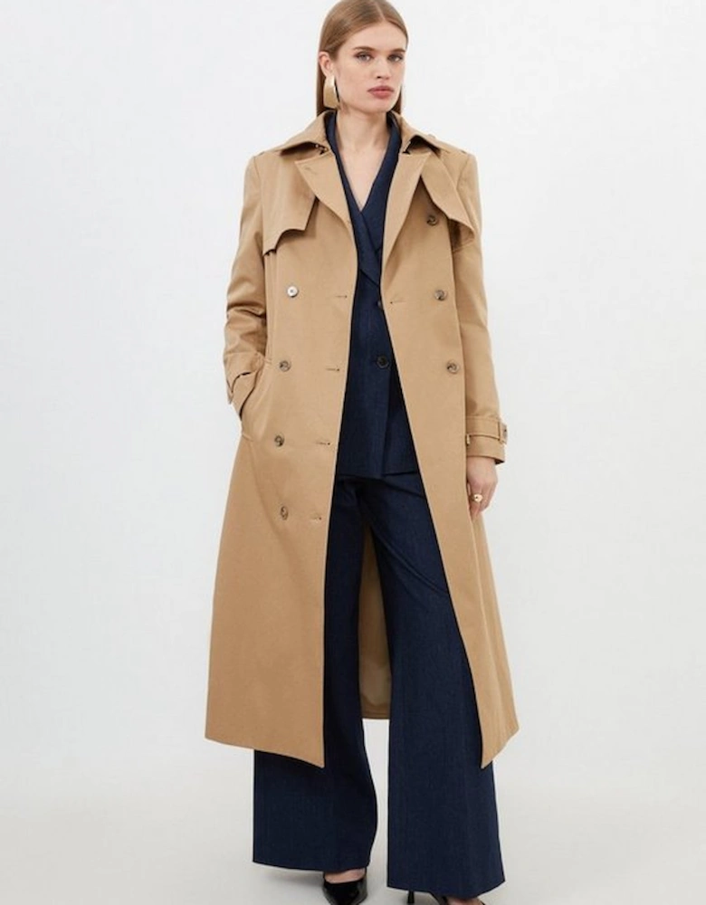 Petite Tailored Belted Trench Coat