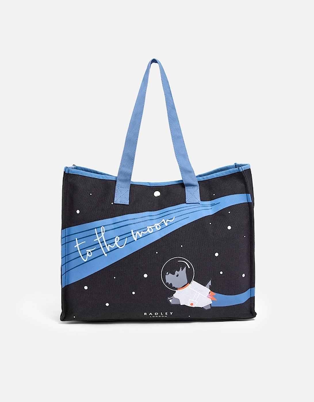 To The Moon And Back Again Large Cotton-Canvas Tote Bag, 2 of 1