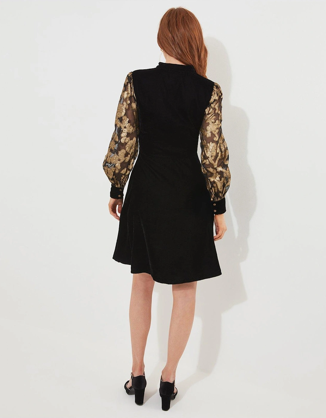 Celeste Velvet Dress - Black