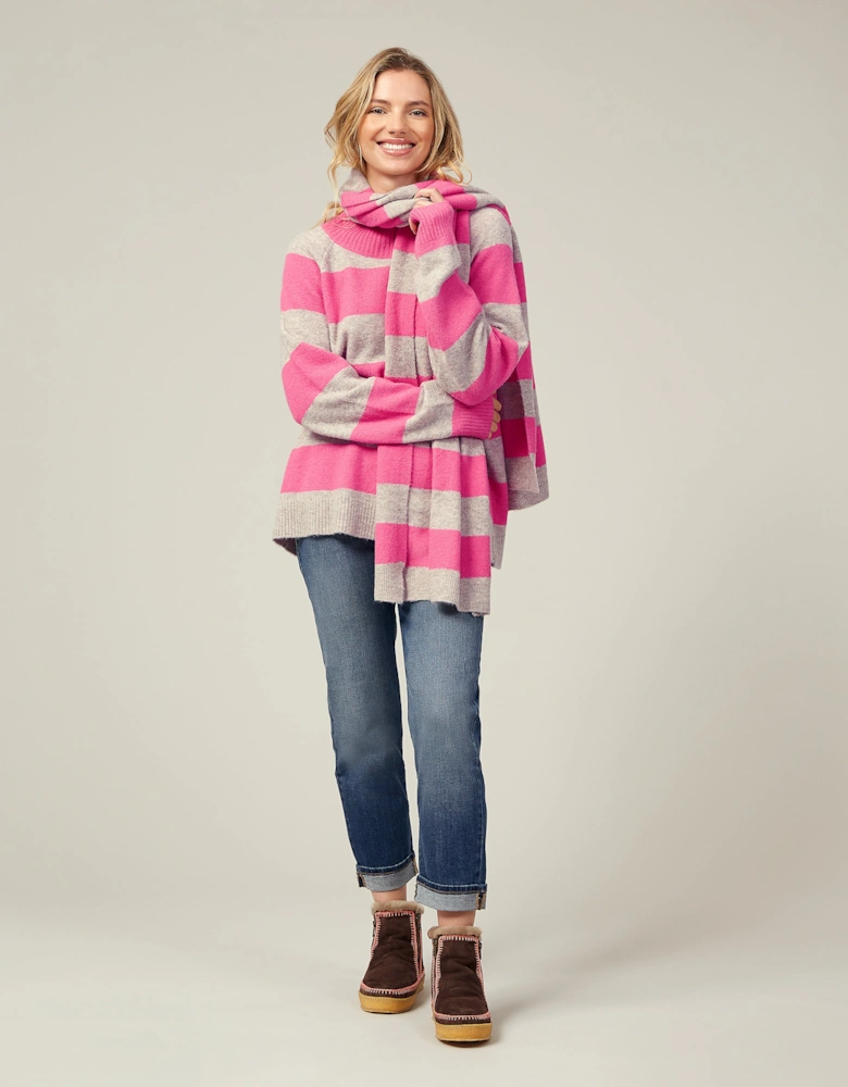 ALEXA SCARF-PINK MIX