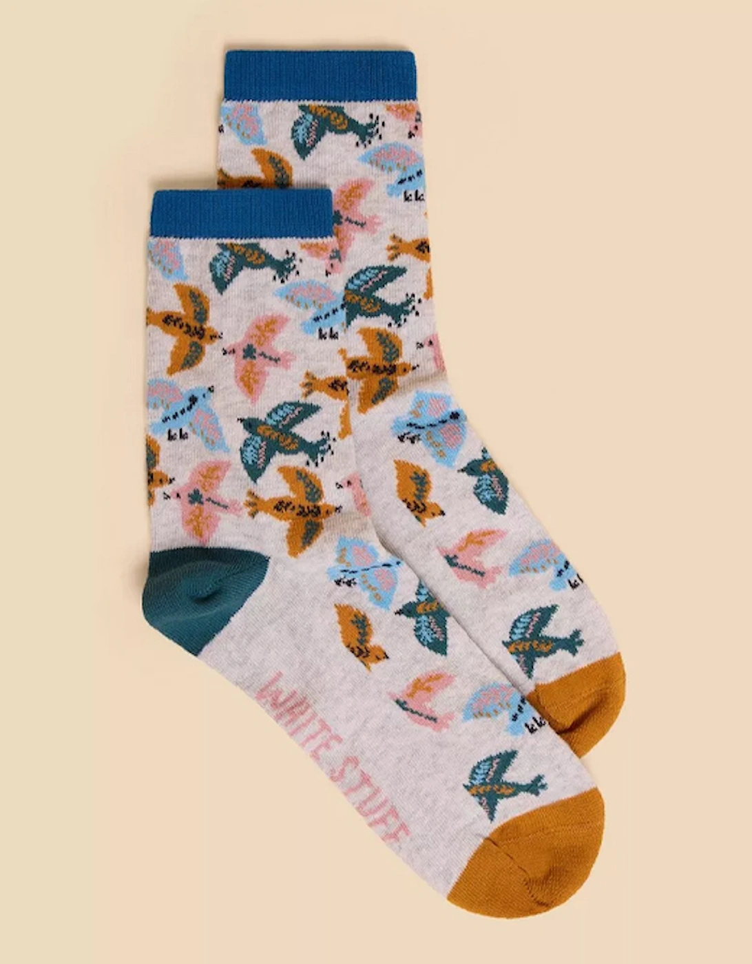 Women's Flying Bird Ankle Sock Grey Multi, 3 of 2