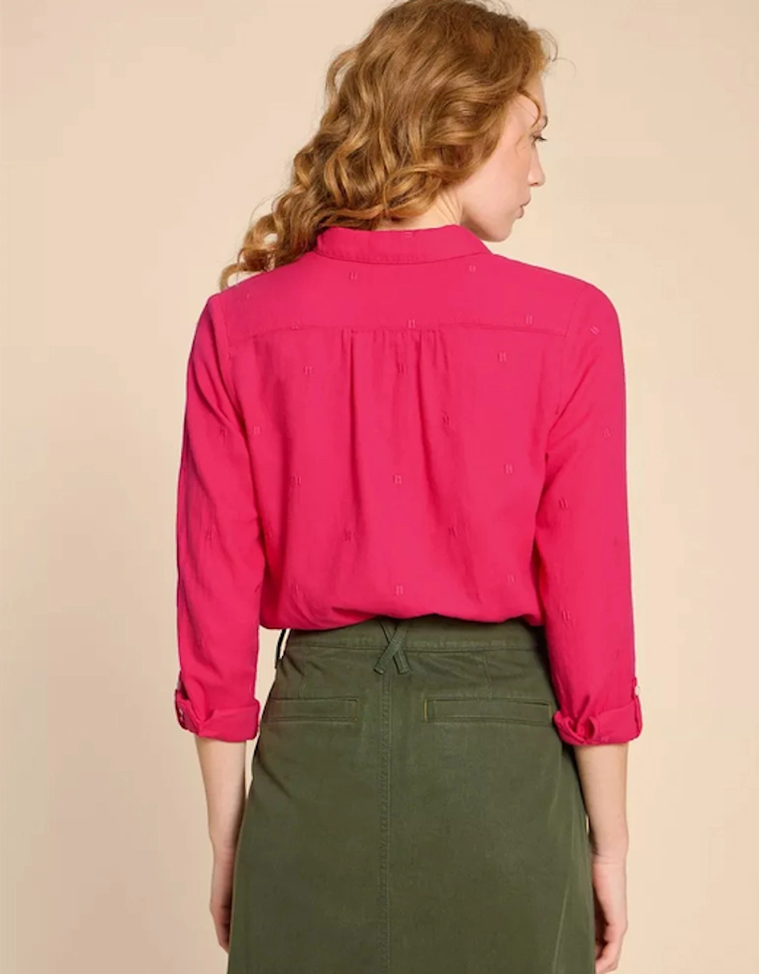 Women's Sophie Organic Cotton Shirt Dark Pink