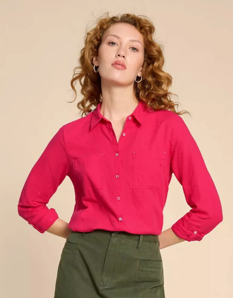 Women's Sophie Organic Cotton Shirt Dark Pink