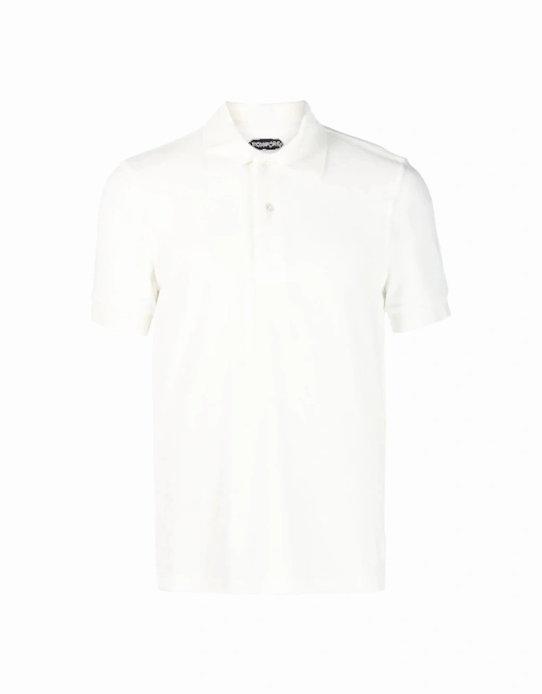 Towelling SS Polo Shirt White