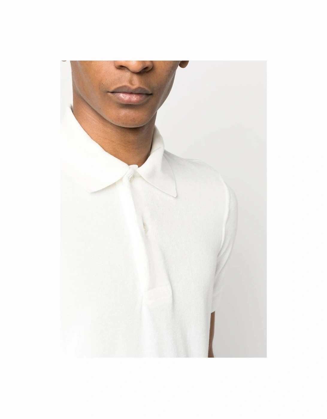 Towelling SS Polo Shirt White