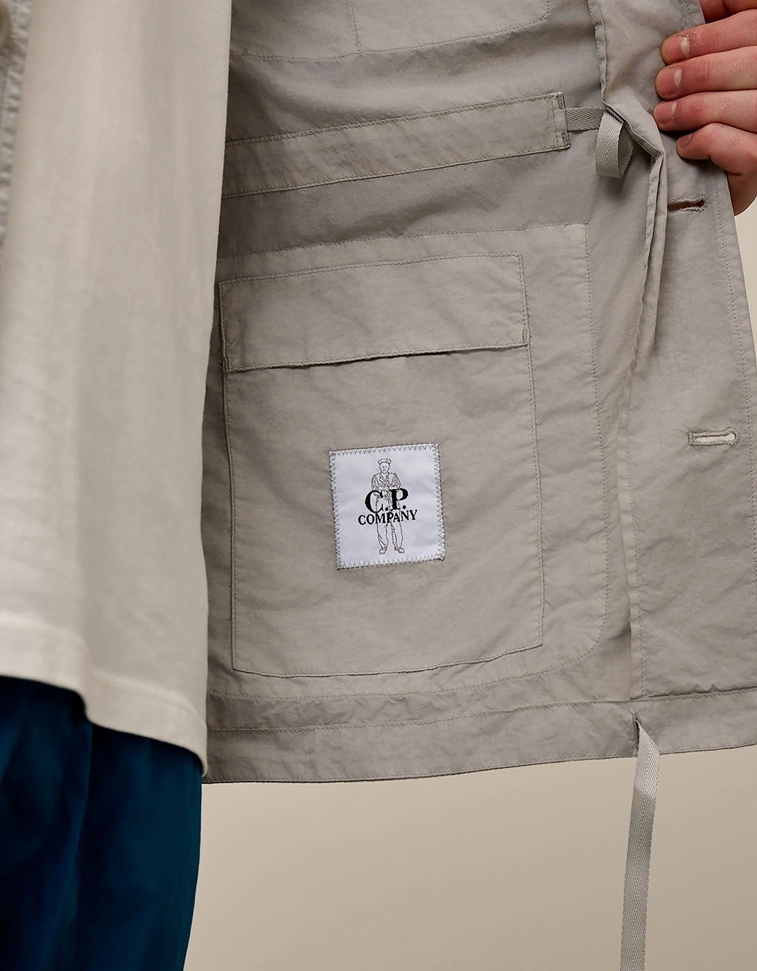 Nylon Utility Overshirt Grey