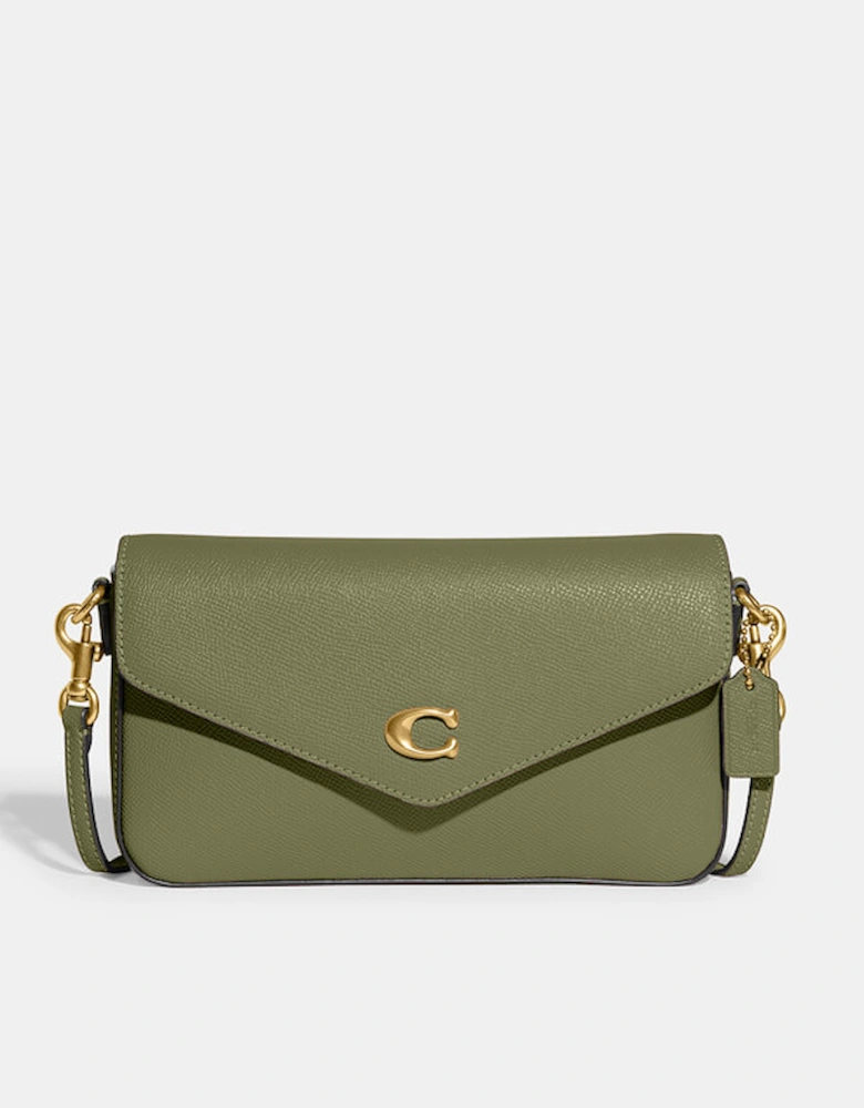 Women's Crossgrain Leather Wyn Cross Body Bag - Moss