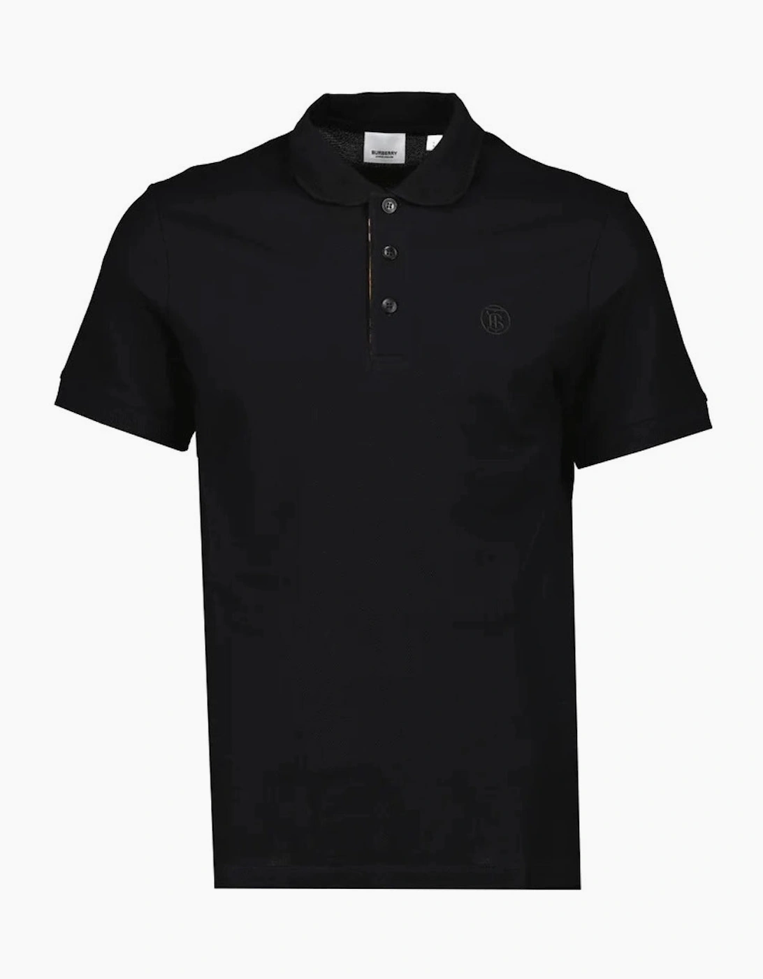 Men's Burberry Branded Circle Logo Black Polo Shirt - Size: 42