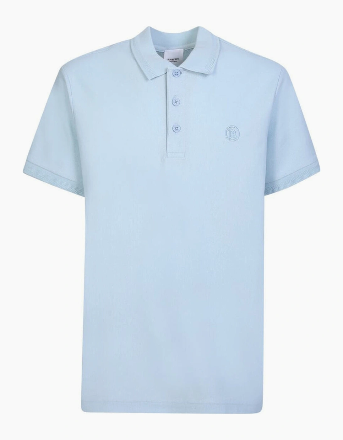 Men's Burberry Branded Circle Logo Sky Blue Polo Shirt - Size: 40