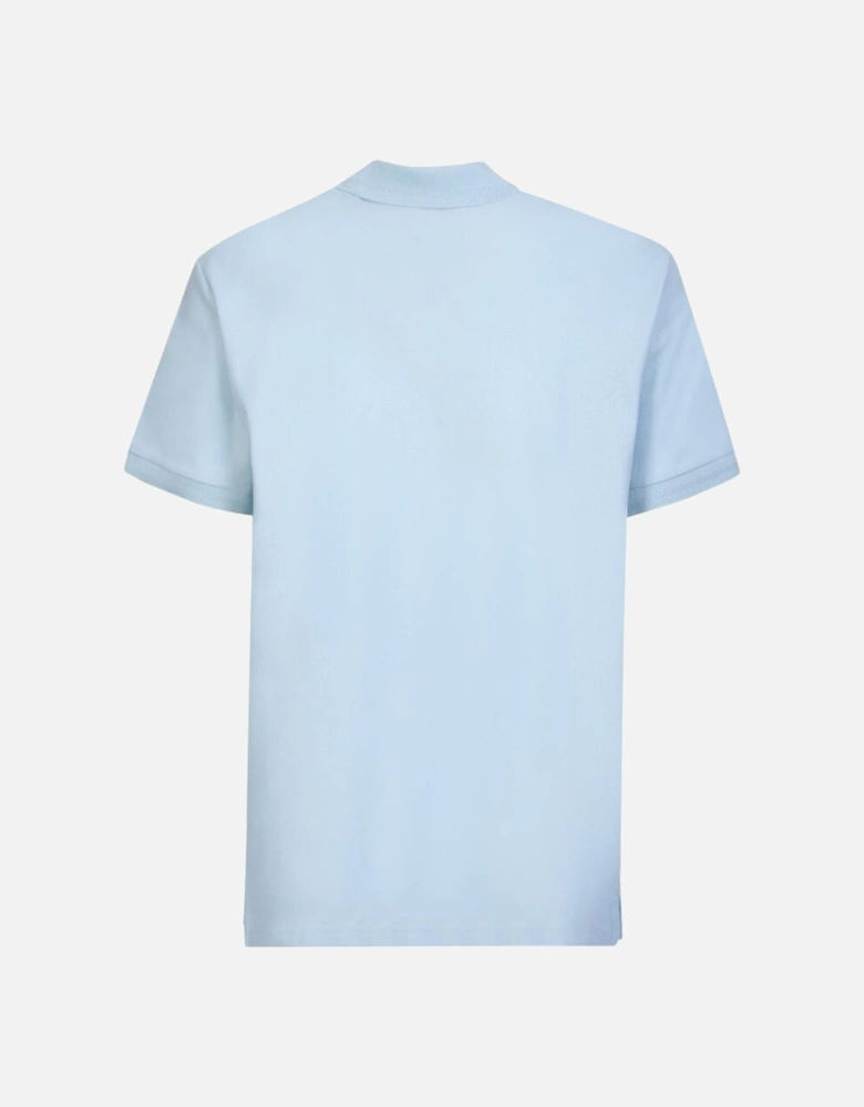 Branded Circle Logo Sky Blue Polo Shirt