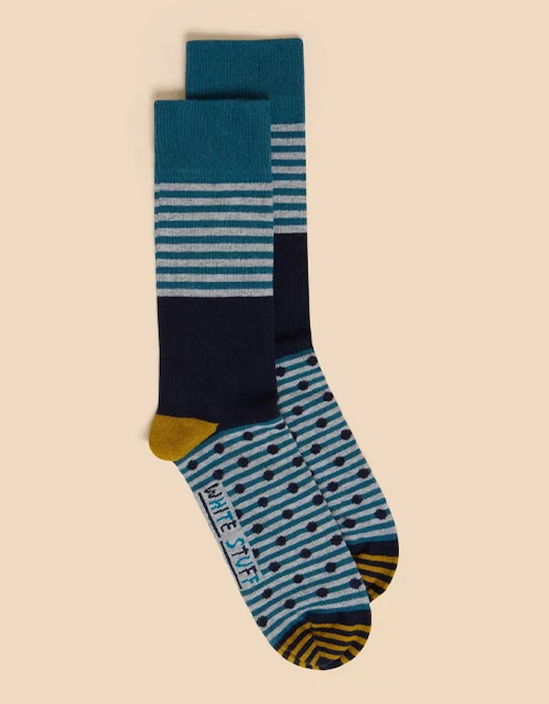 Men's Hotch Potch Ankle Sock Navy Multi, 3 of 2