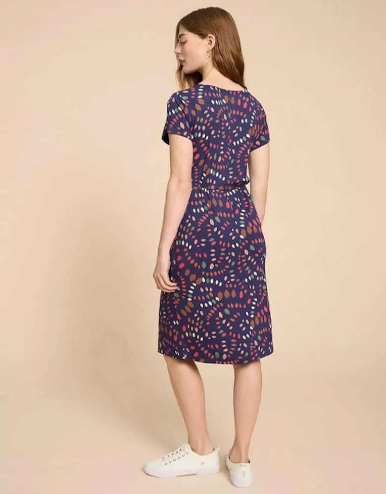Women's Tallie Eco Vero Jersey Dress Navy Print