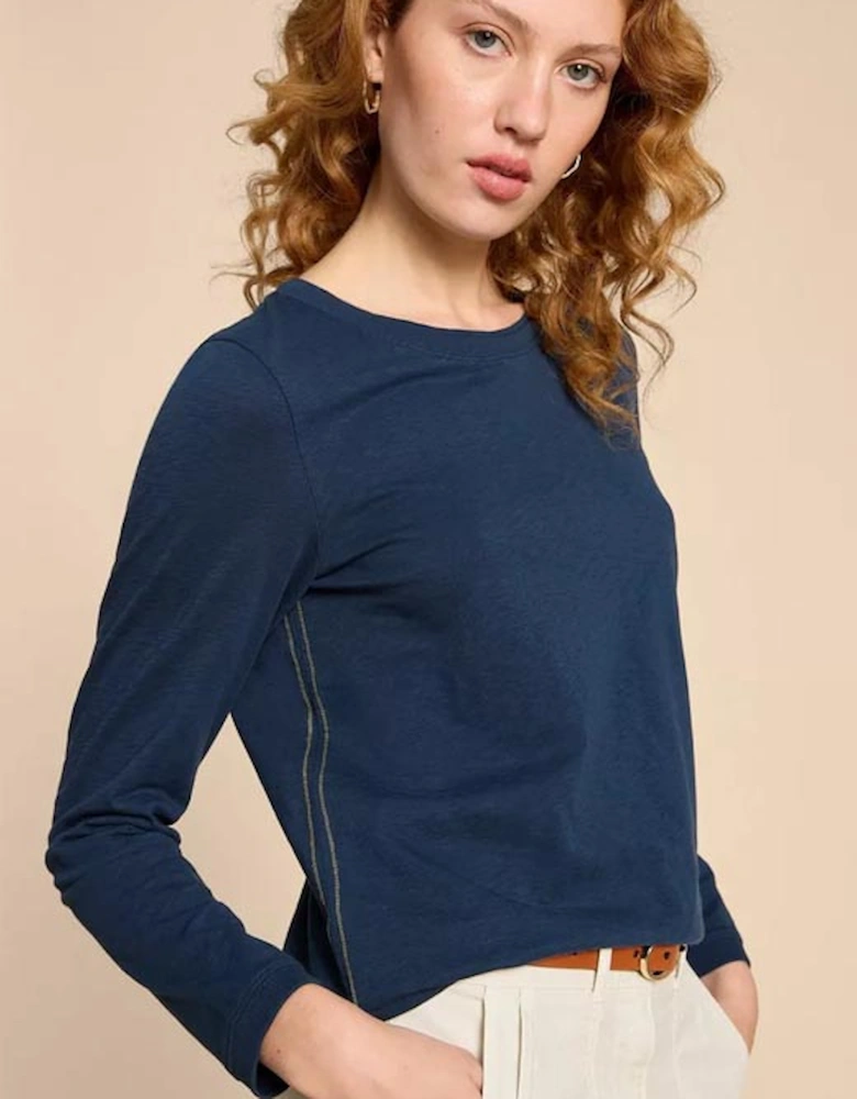 Women's Clara Long Sleeve Tee Dark Navy