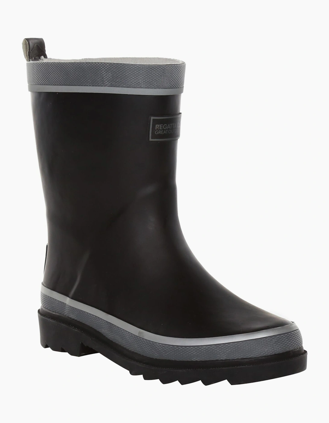 Regatta Unisex Black Great Outdoors Childrens/ Foxfire Wellington Boots - Size: 2 Kids