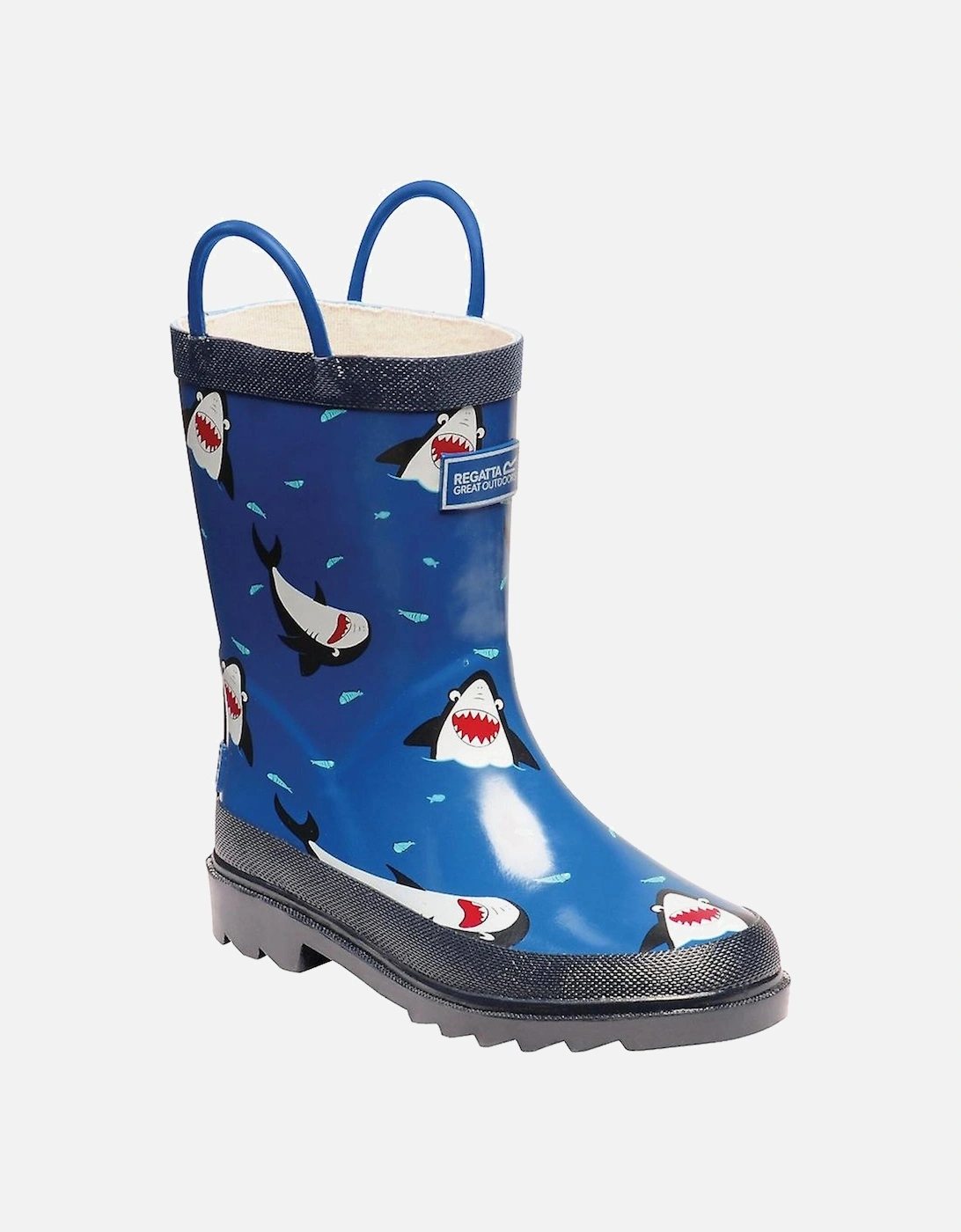 Great Outdoors Childrens/Kids Minnow Patterned Wellington Boots, 6 of 5