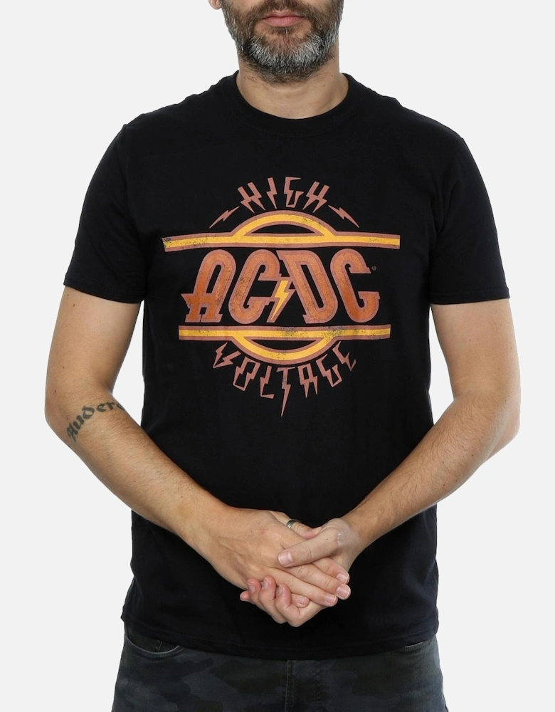 Mens High Voltage Distressed Logo T-Shirt