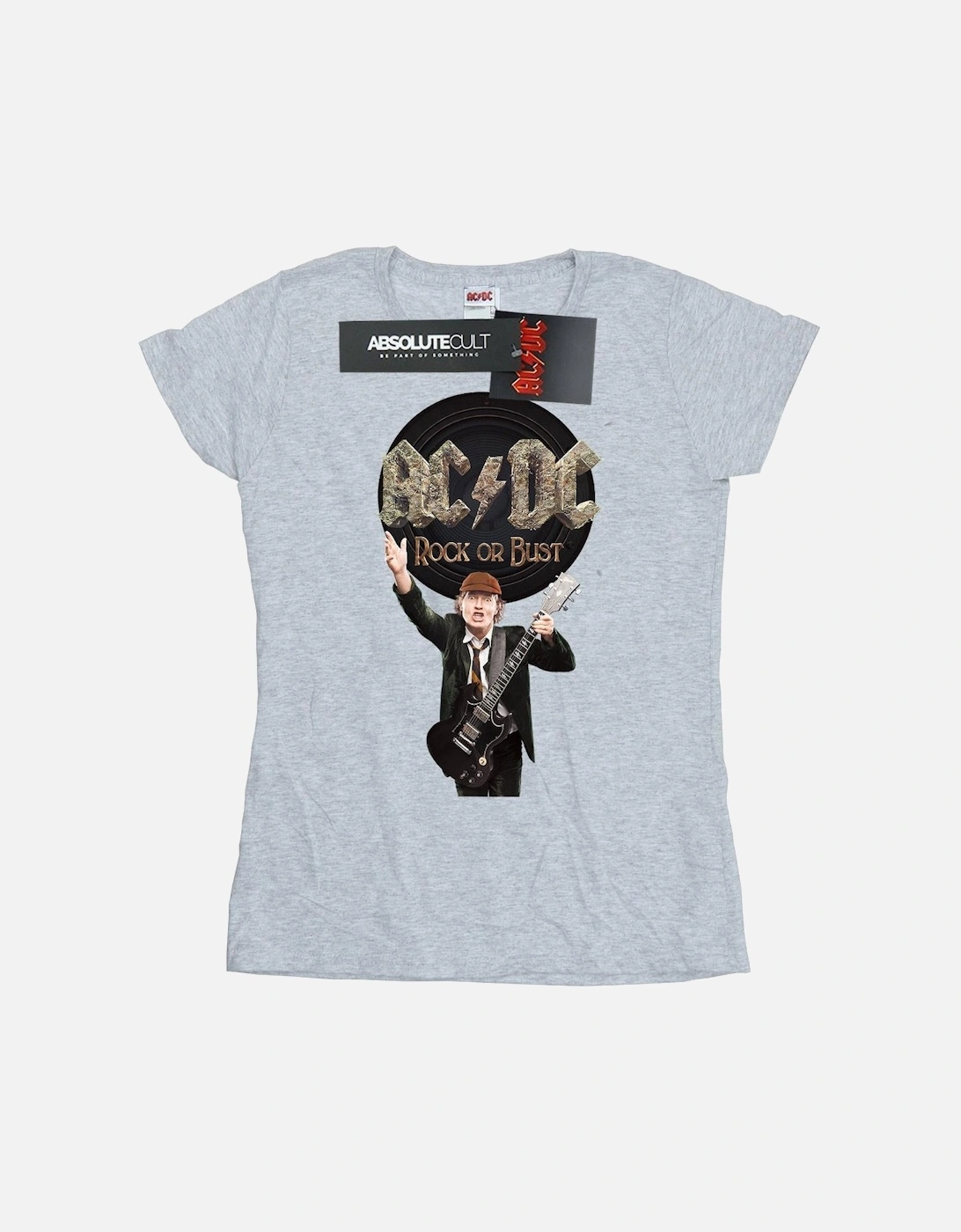 Womens/Ladies Rock Or Bust Angus Young Cotton T-Shirt, 4 of 3