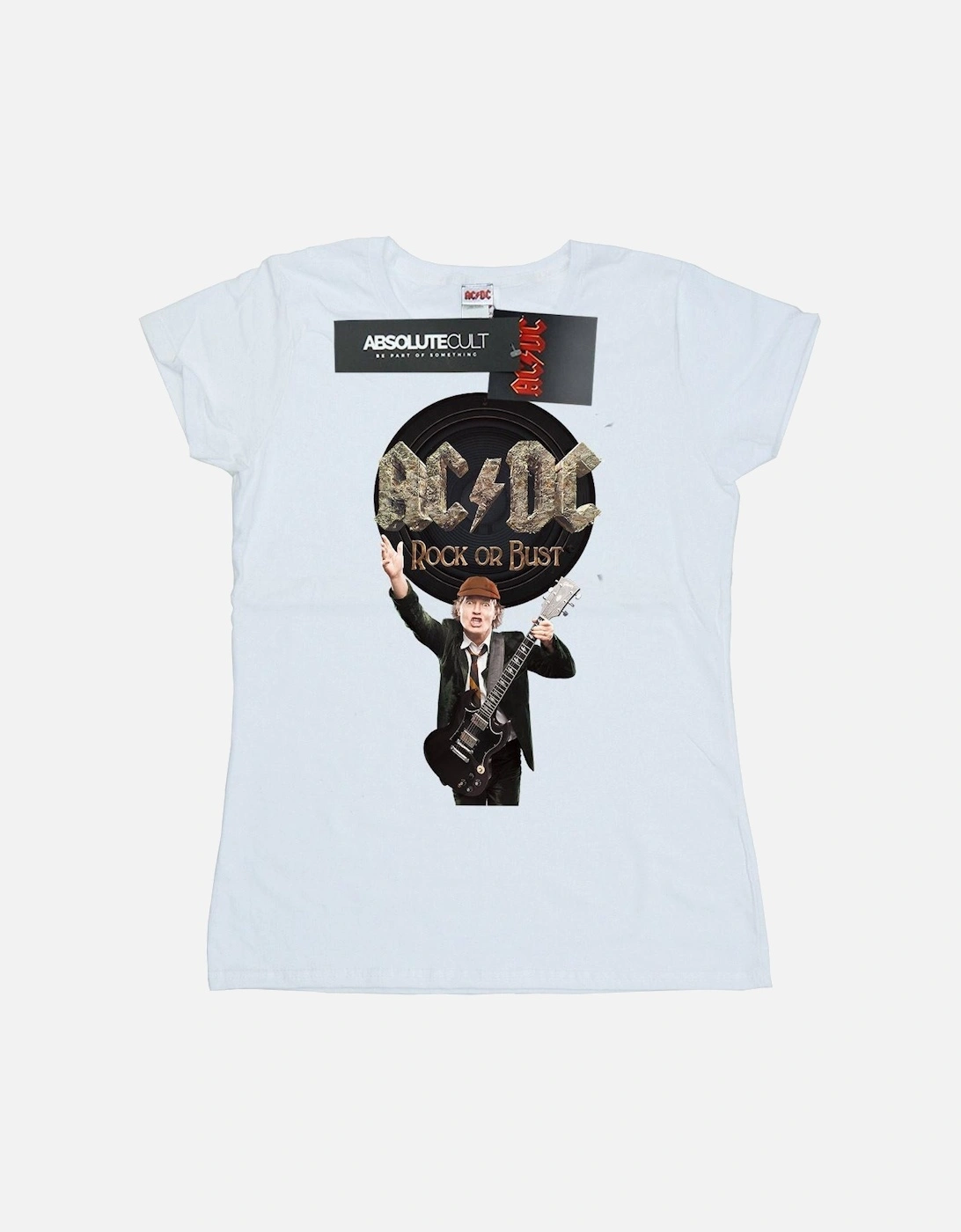 Womens/Ladies Rock Or Bust Angus Young Cotton T-Shirt, 5 of 4