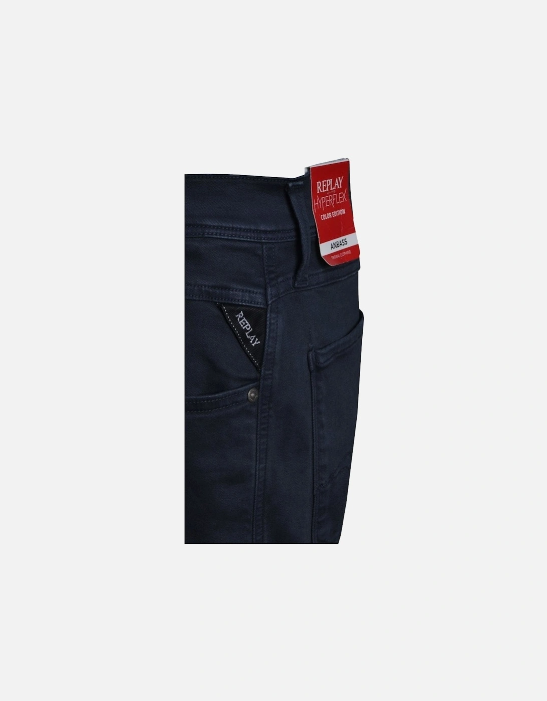 Men's Anbass Navy Blue Hyperflex Stretch Anbass Denim Jeans