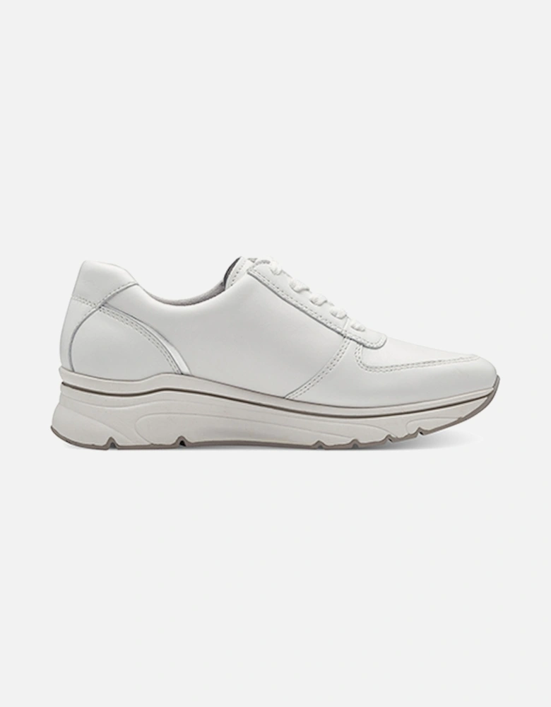 Women's Leather Sneaker White/Silver