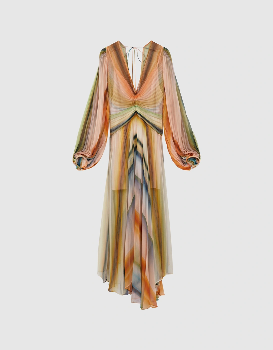 Acler Sheer Asymmetric Midi Dress, 2 of 1