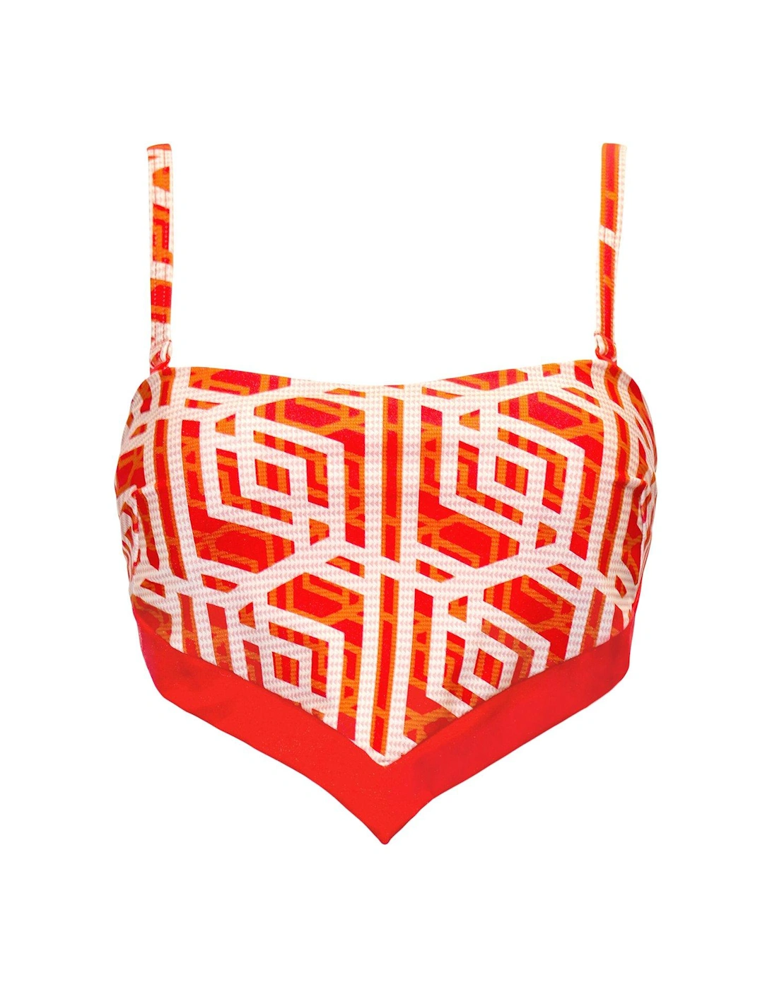 Casablanca Underwired Removable Straps Scarf Top - Orange, 2 of 1