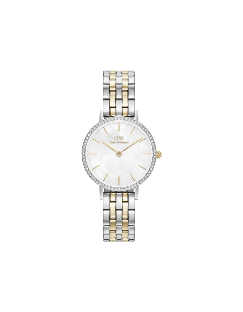 Petite 28 TT G/S 5-link white MOP watch