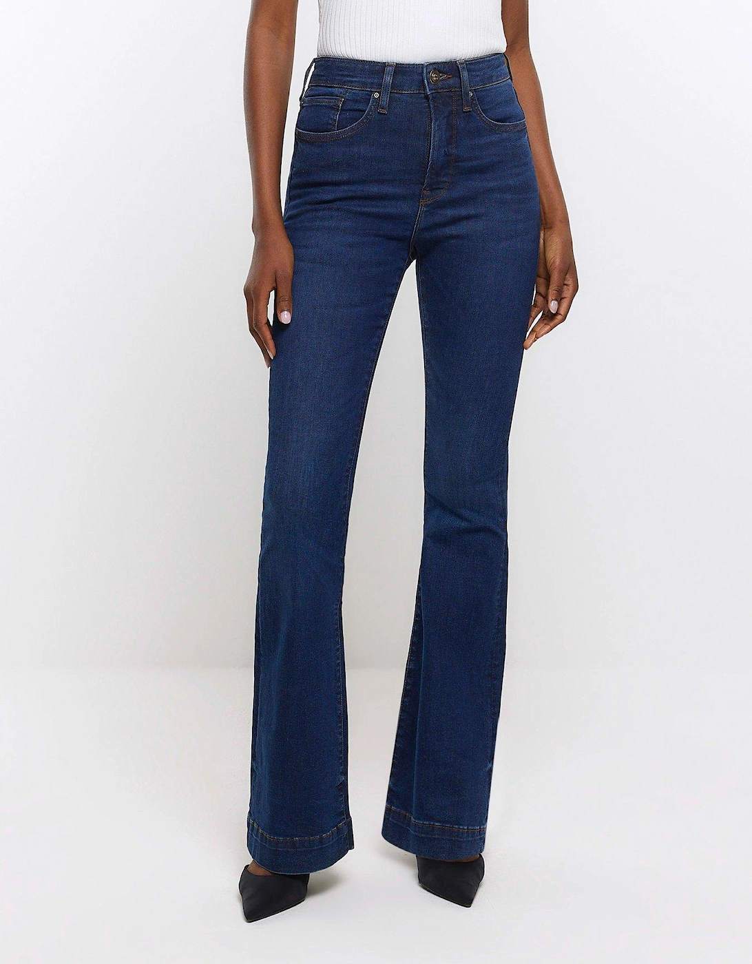 High Waist Flare Jeans - Blue, 2 of 1