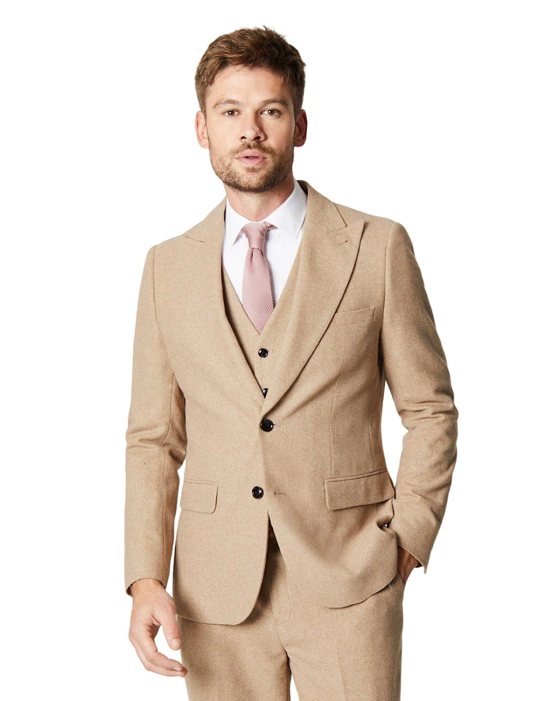 Mens Tweed Slim Suit Jacket, 5 of 4