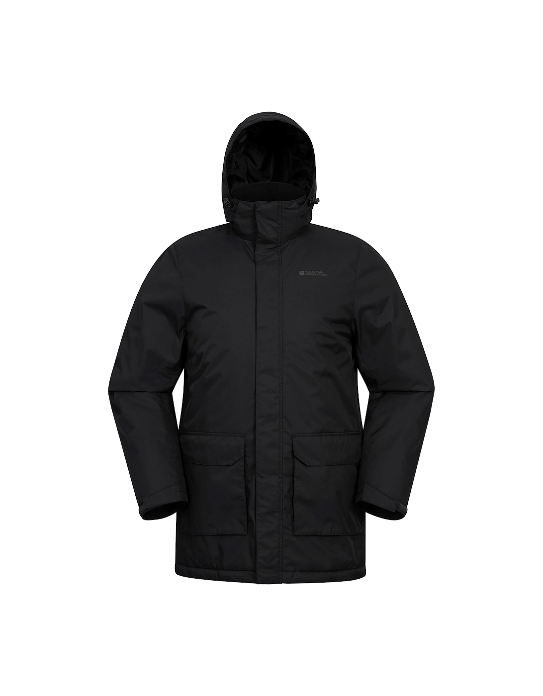 Mountain Warehouse Men's Black Ranger Padded Parka - Size: 46/Regular