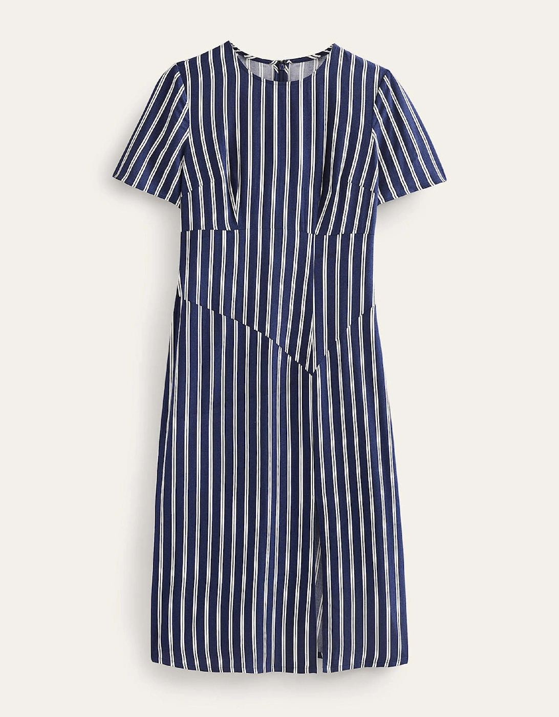 Striped Asymmetric Midi Dress