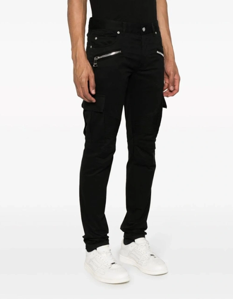 TAPERED COTTON CARGO PANTS