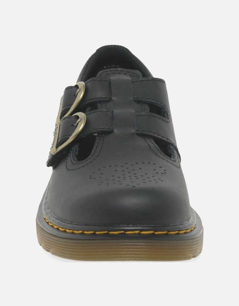 8065 Buckle Girls Junior School Shoes