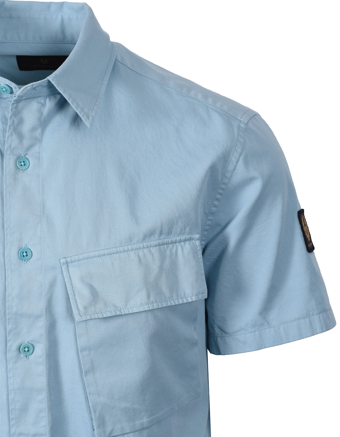 Short Sleeve Scale Shirt Skyline Blue