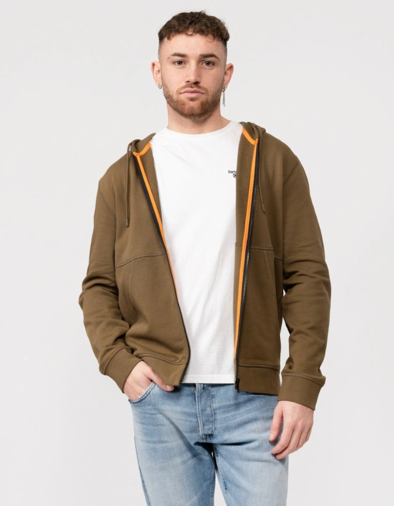 Orange Zetalky Mens Full Zip Hoodie