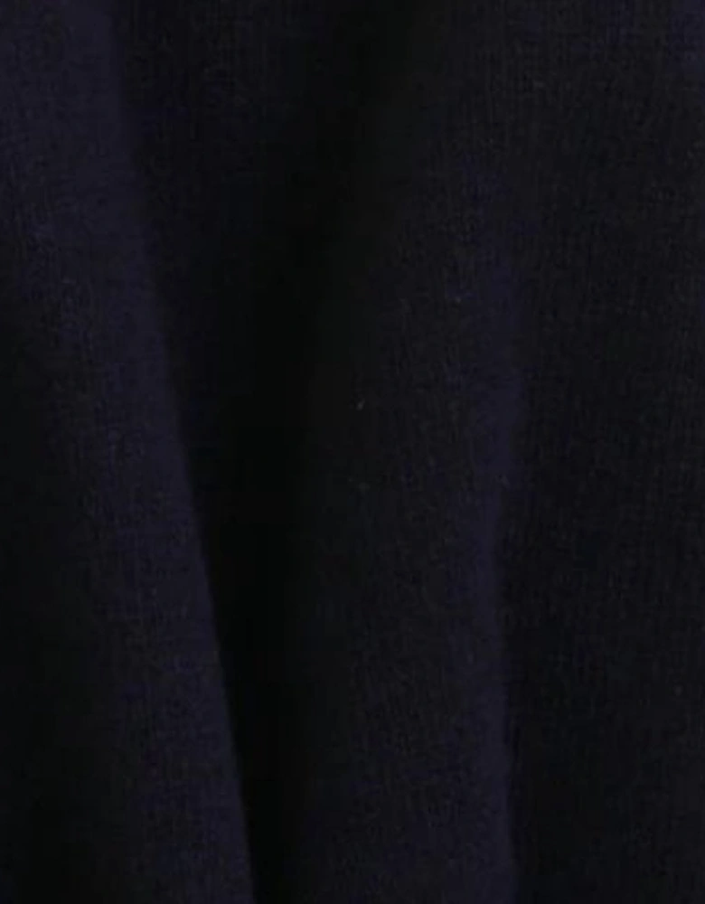 Classic Merino Wool Knitted Jumper - Navy Blue