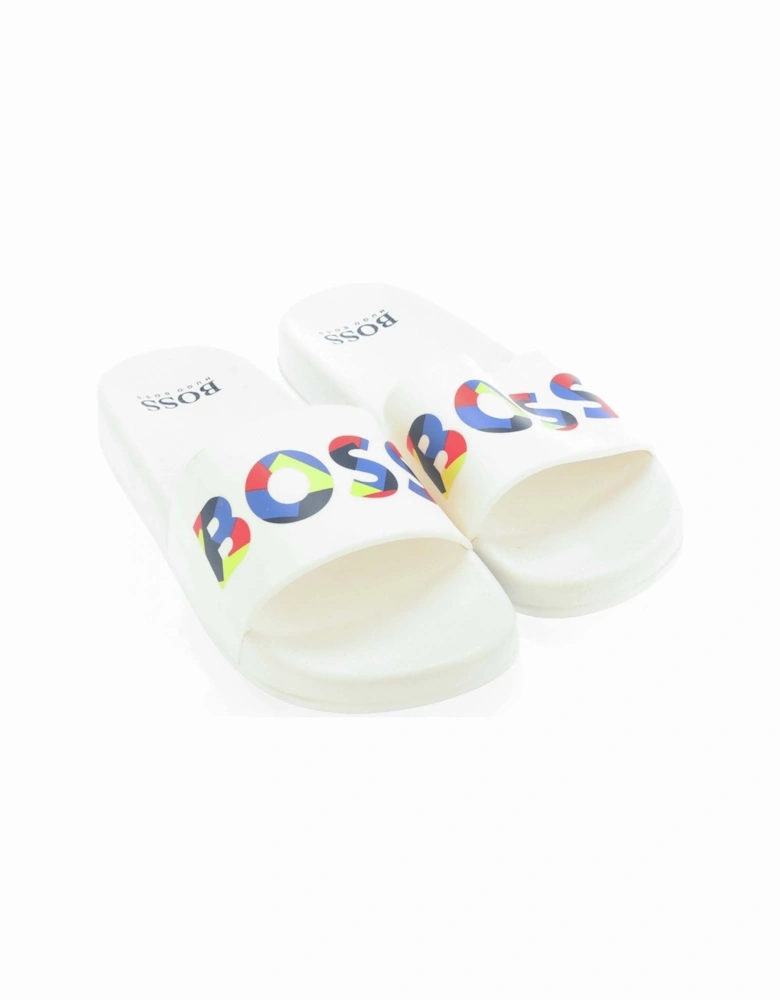 Boys Multicoloured Logo Slide Sandals