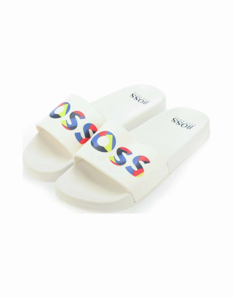 Boys Multicoloured Logo Slide Sandals