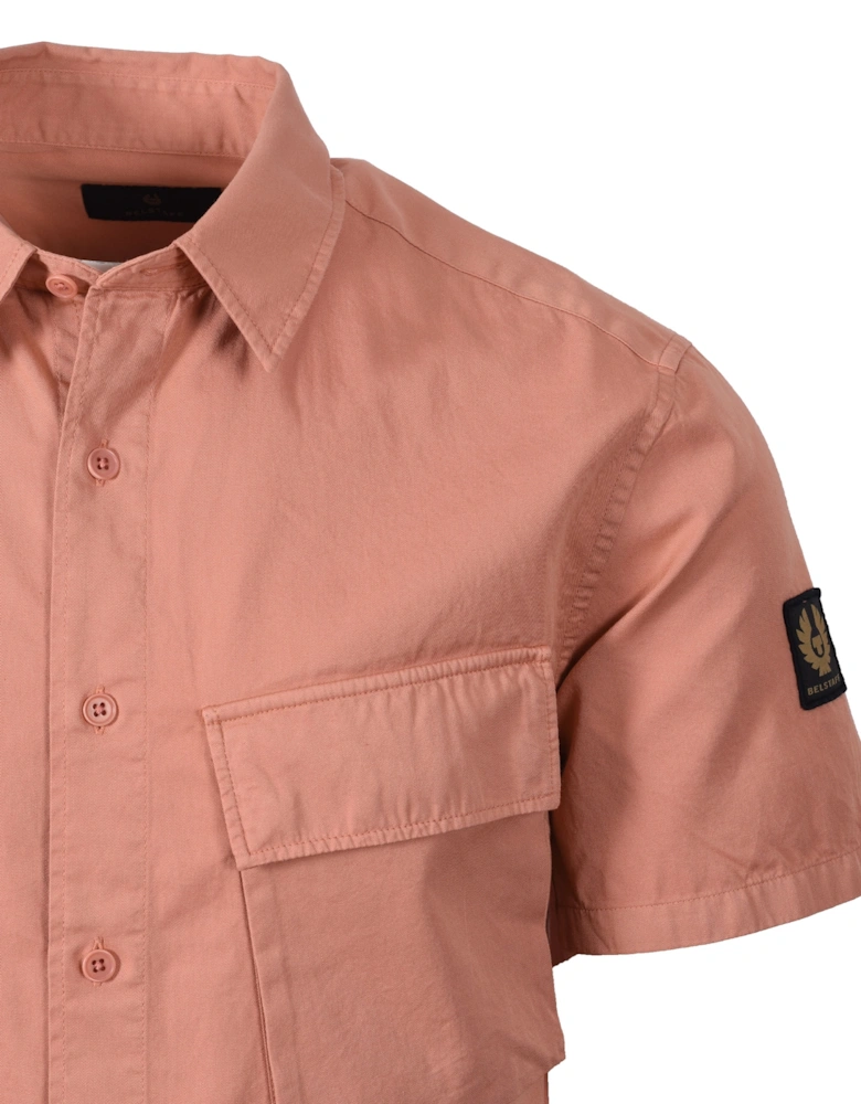 Short Sleeve Scale Shirt Rust Pink
