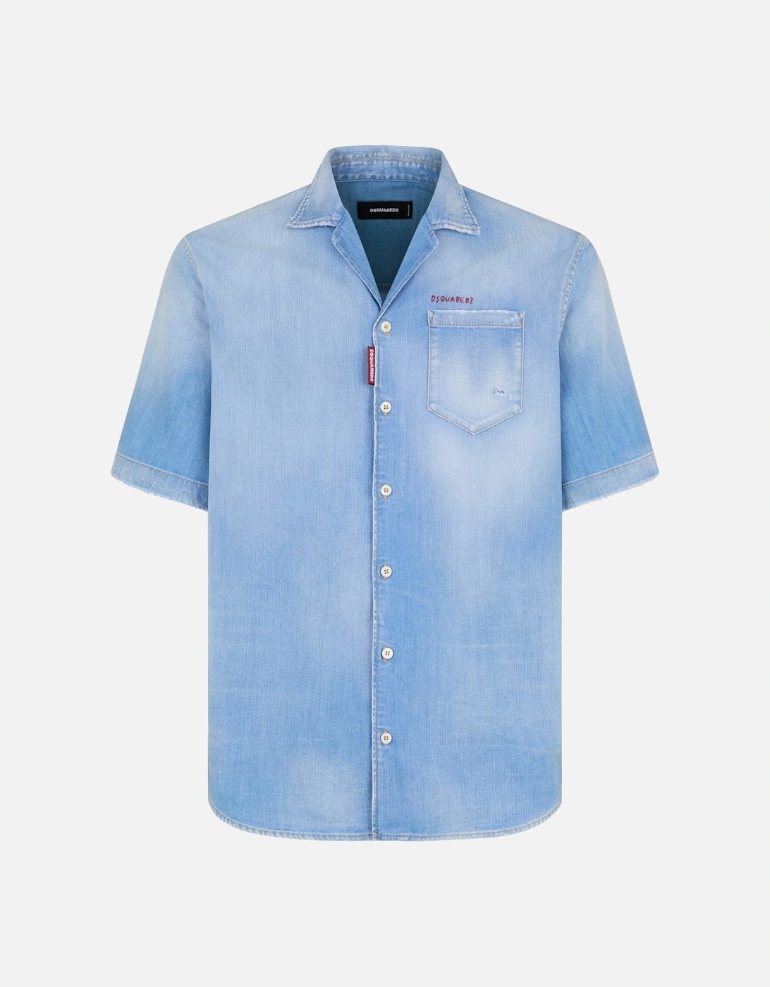 Denim Notch Bowling Shirt Blue, 3 of 2