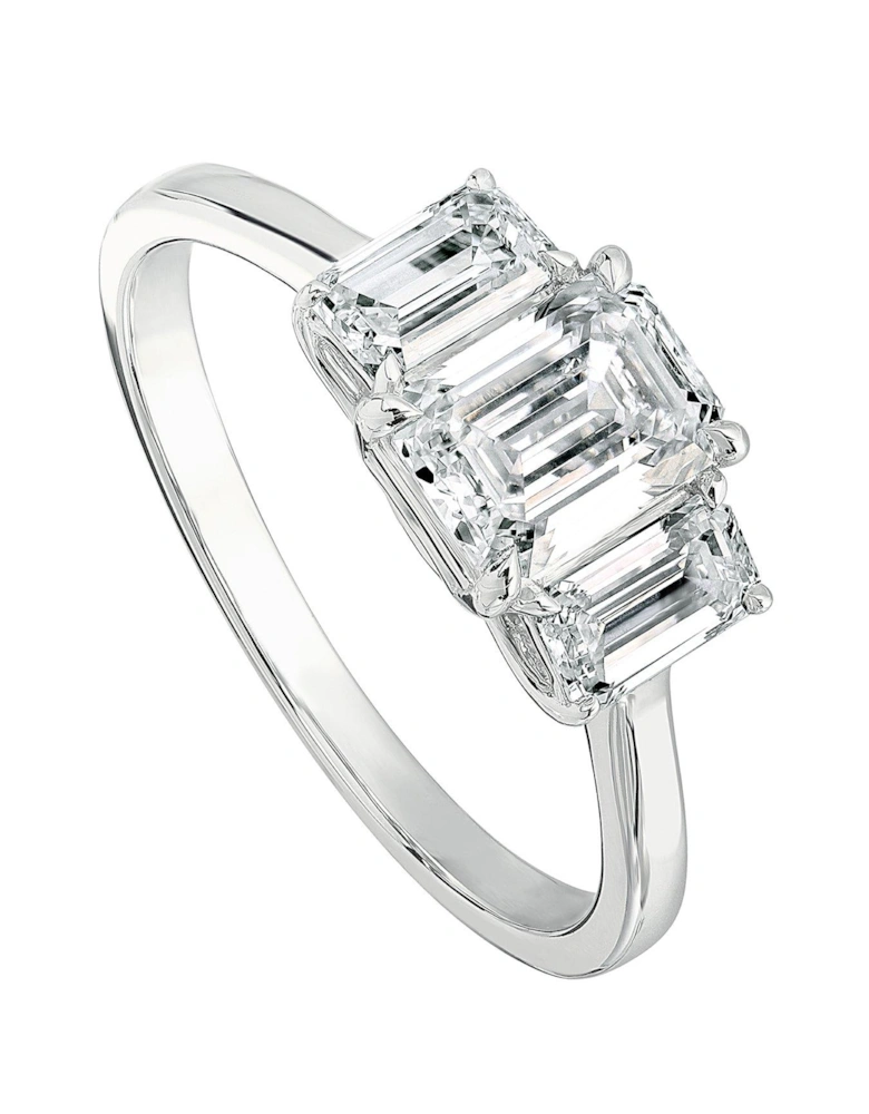 Murphy , 9ct White Gold 1.56ct tw Emerald Cut Lab Grown Diamond Ring