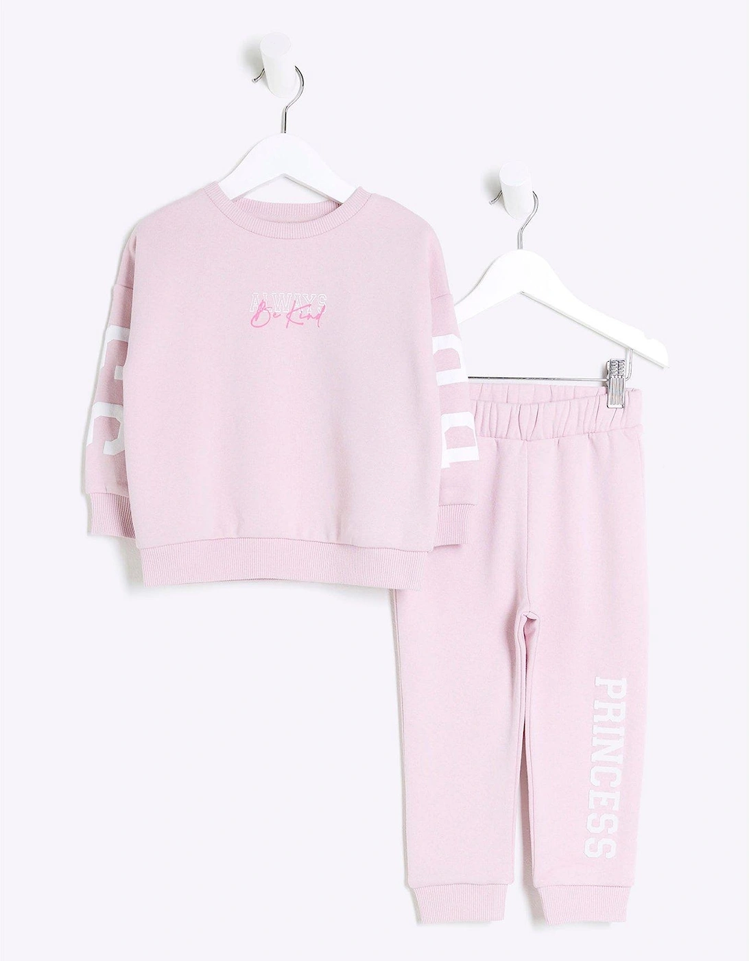 Mini Mini Girl Princess Sweatshirt Set - Pink, 3 of 2