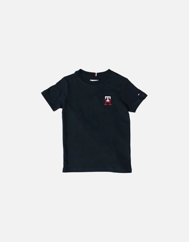 Boys Embroidered Monogram T-Shirt