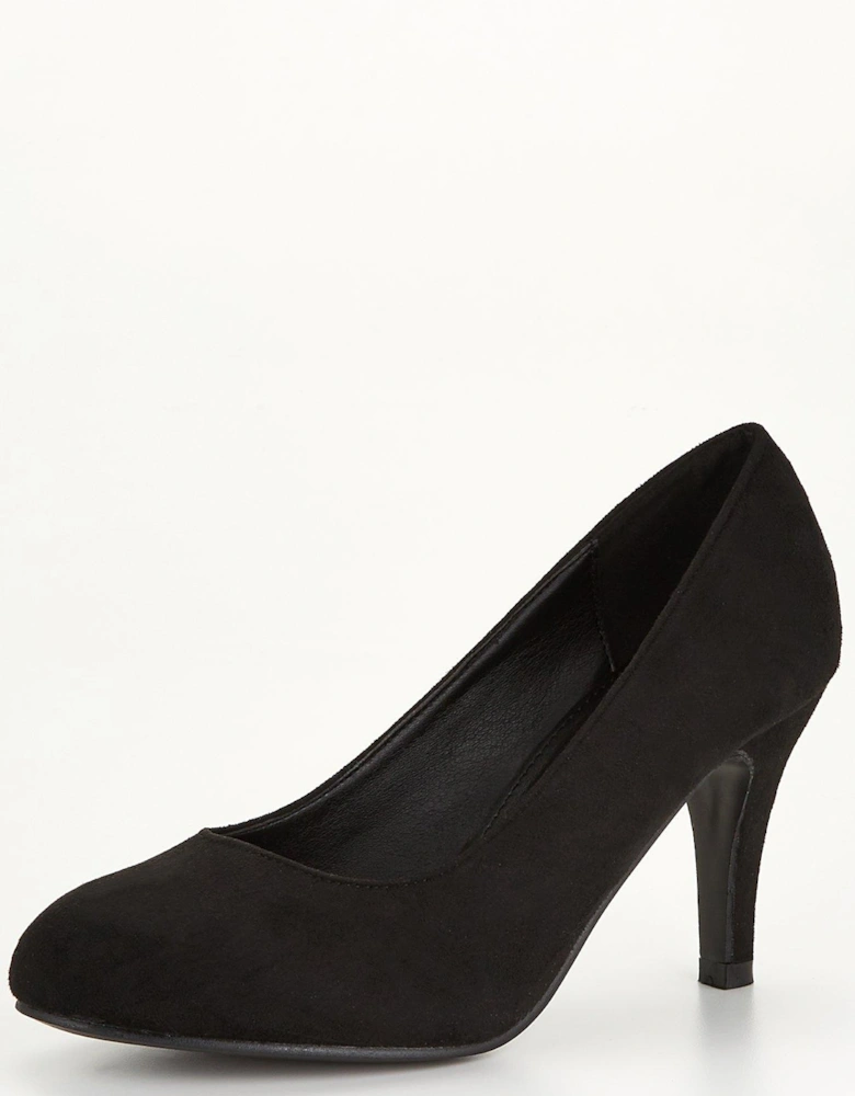 Extra Wide Fit Court Shoe - Black